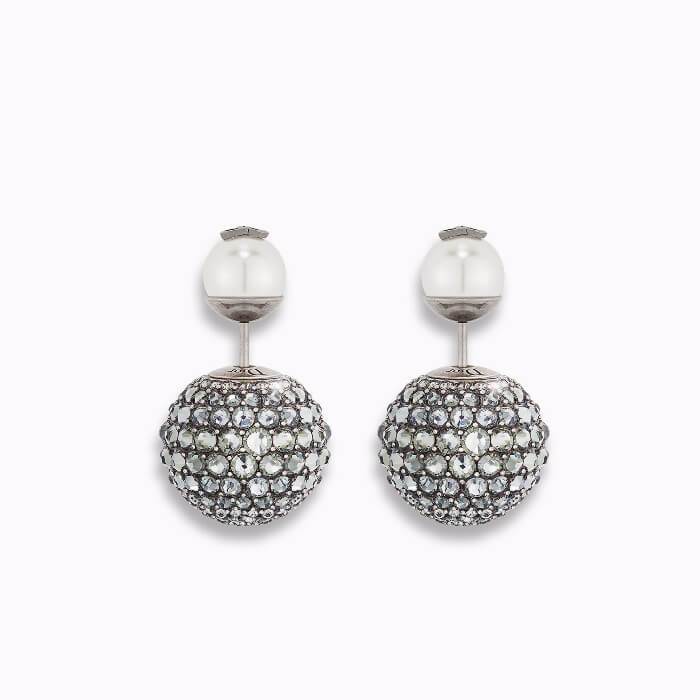 Navi earring in ged palladium finish metal